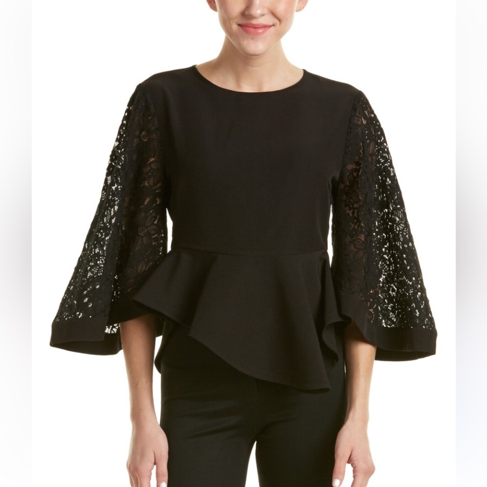 Garcia bell sleeve top in‎ black. NWT.